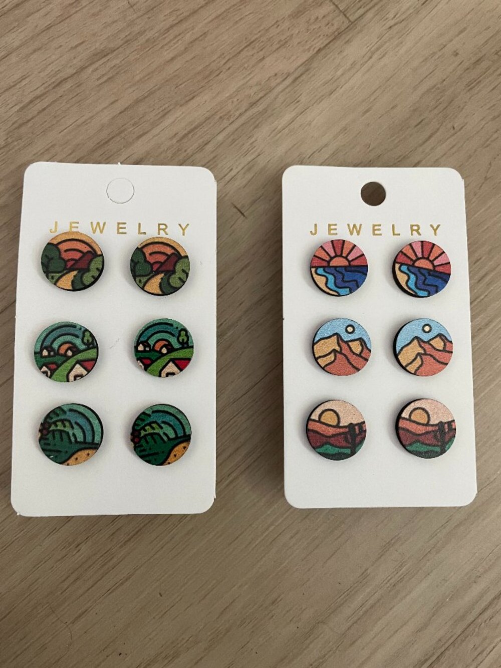 Wooden Stud Earrings